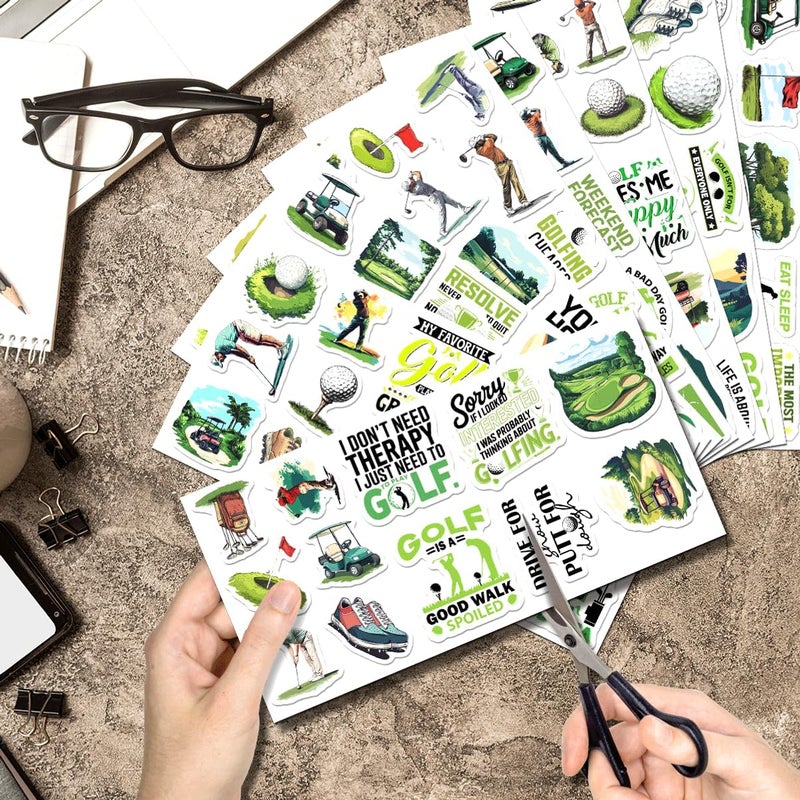 RABOWA Funny Golf Sayings Vinyl Stickers Pack 108Pcs for Lovers Adults Outdoor Sport Fans Waterproof Decals Laptop Water Bottle Notebook Cooler Cart Accessories Bottles Bike Hat Bumper - Image 2